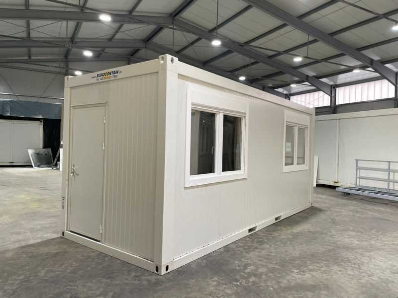 Conteneur bureau 20 pieds – 2 grandes fenêtres, chauffage 2,3 kW